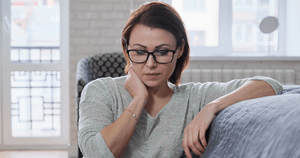 woman tired from caregiving